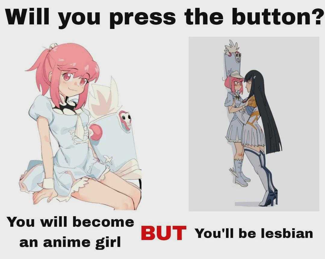 anime girl with pink hair and a white dress and a black and white picture