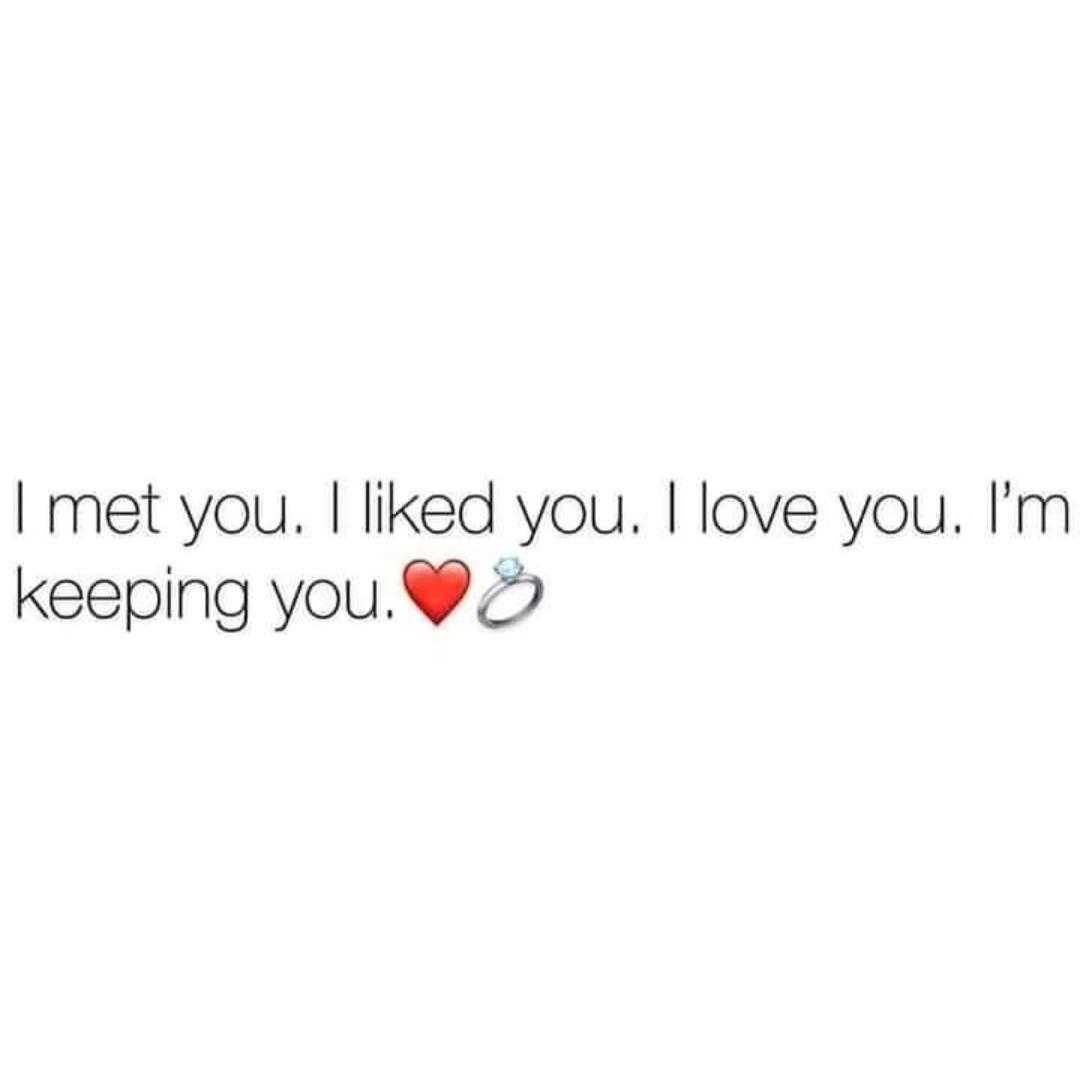 a white background with a red heart and a text that says i met you like you love you