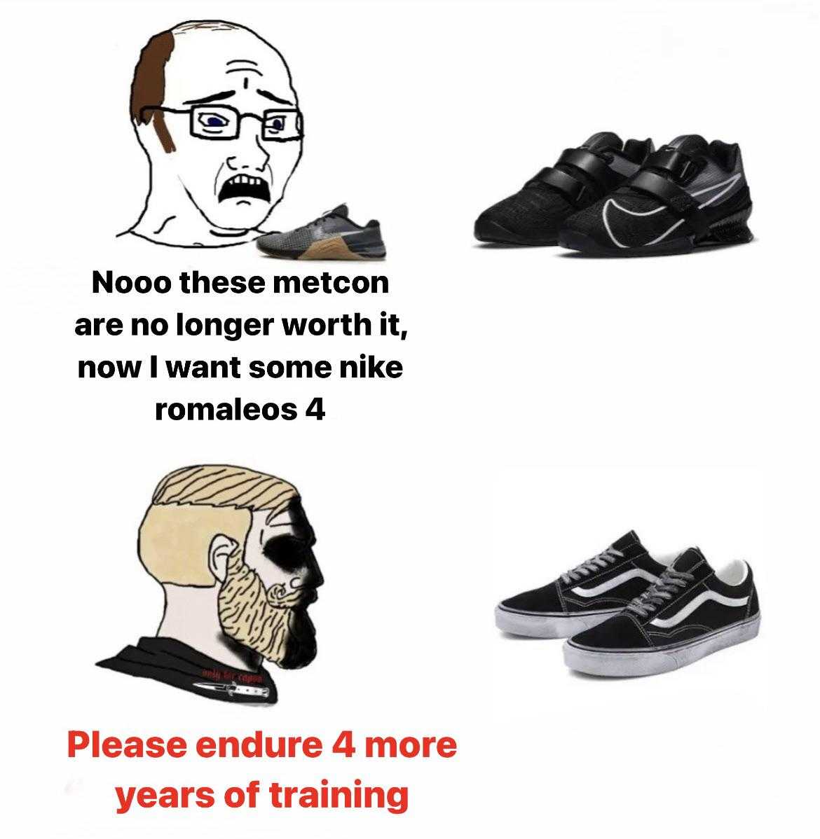 a cartoon picture of a man with a beard and a pair of shoes