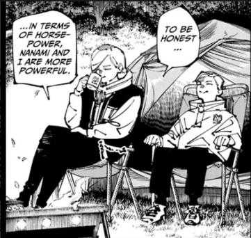 a cartoon of two people sitting in chairs with a sign