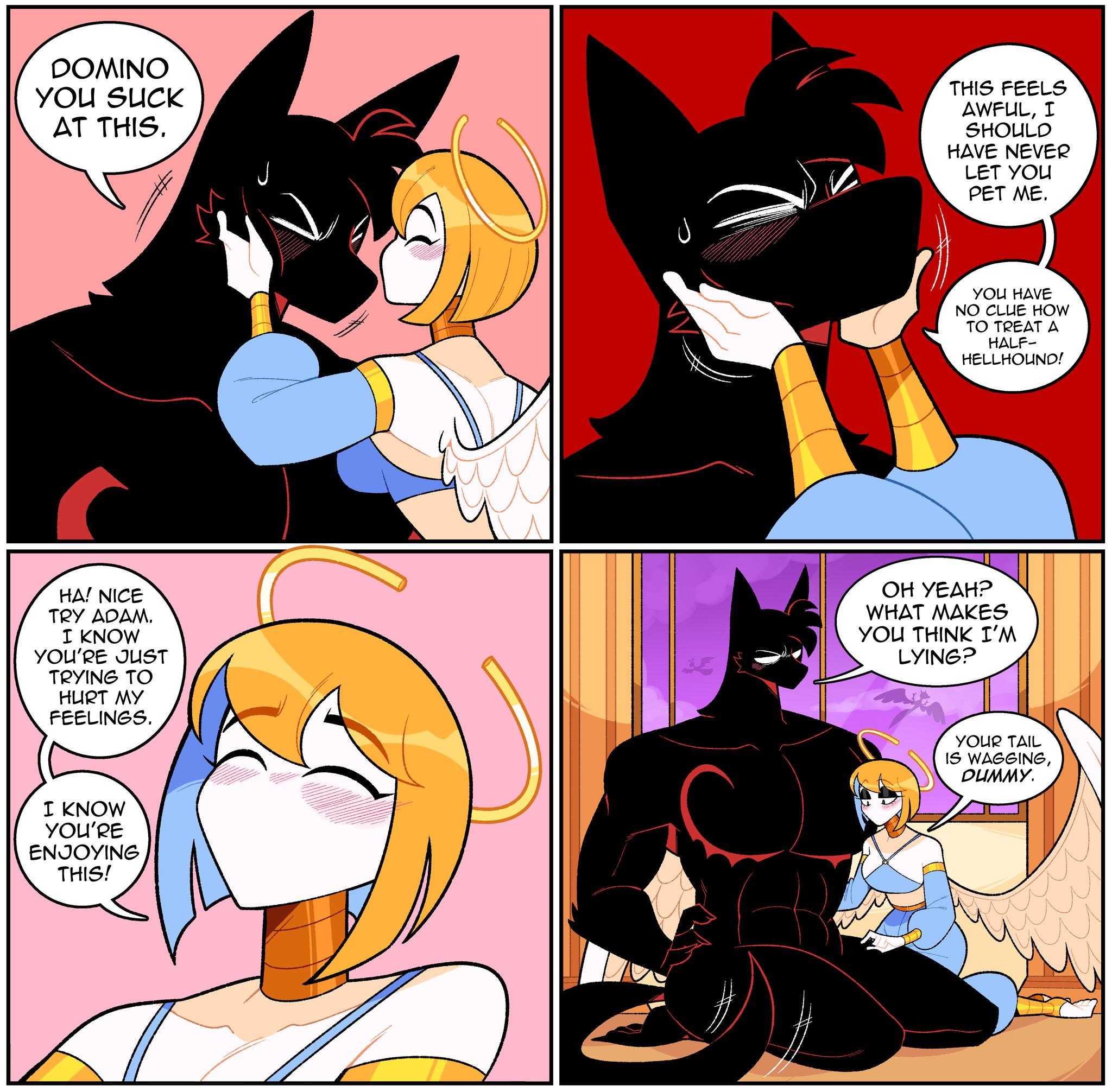 a comic strip with a comic strip of a cat and a woman