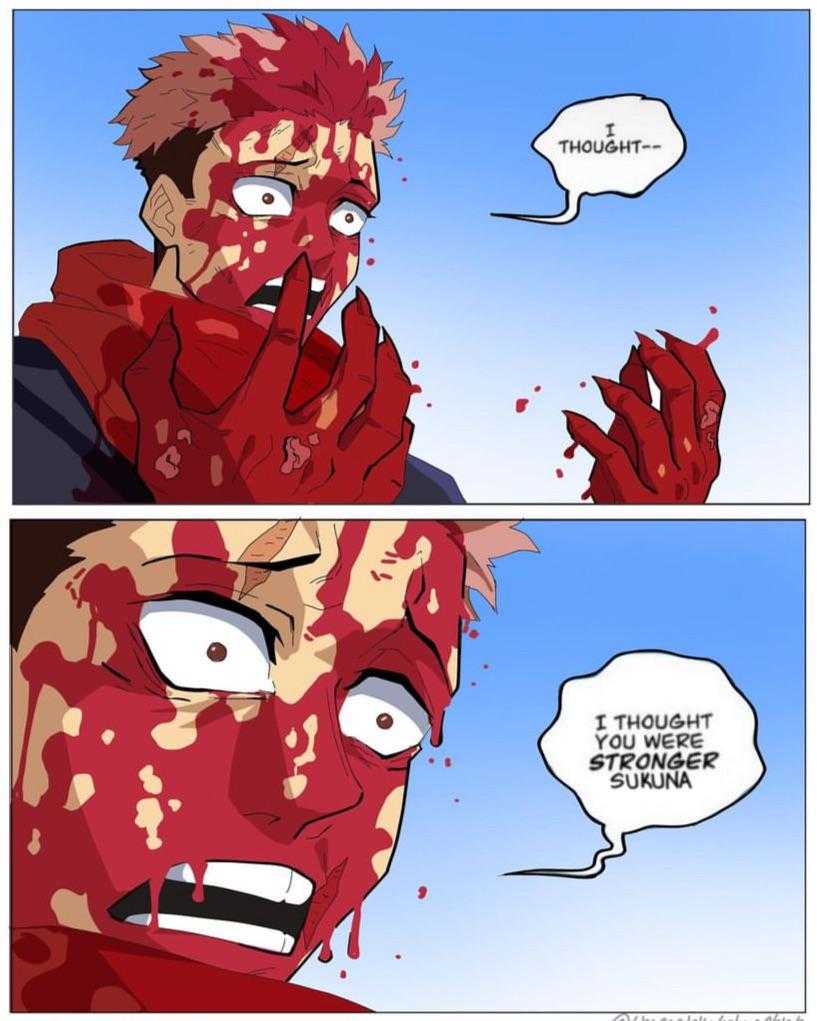 a comic strip with a comic strip of a man with blood on his face