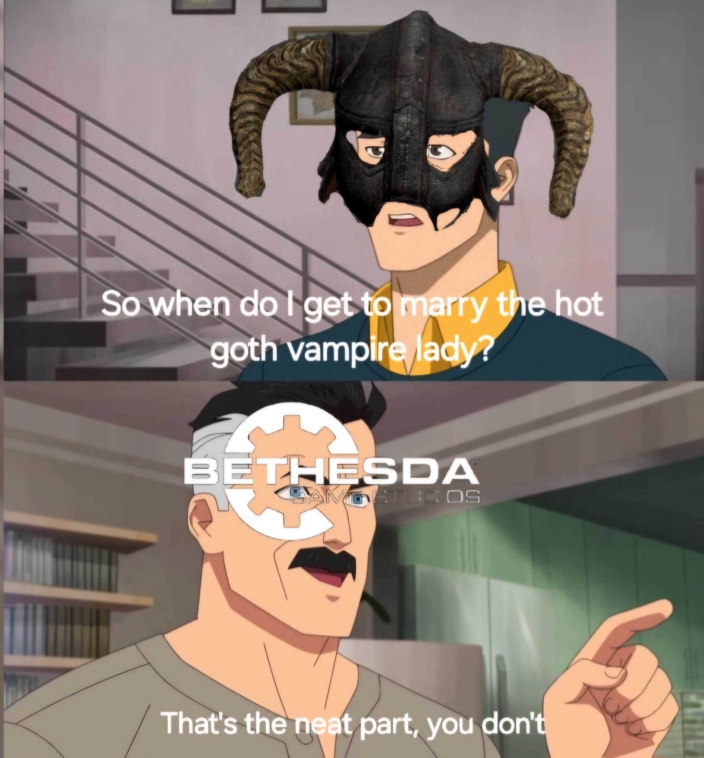 anime meme of a man with a goat mask and a goat head