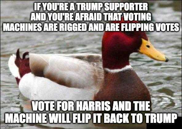 a duck in the water with a caption saying if you ' re a trump supporter and you ' re