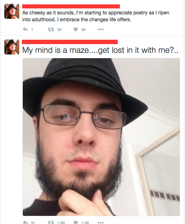 there is a man with a beard and glasses wearing a hat