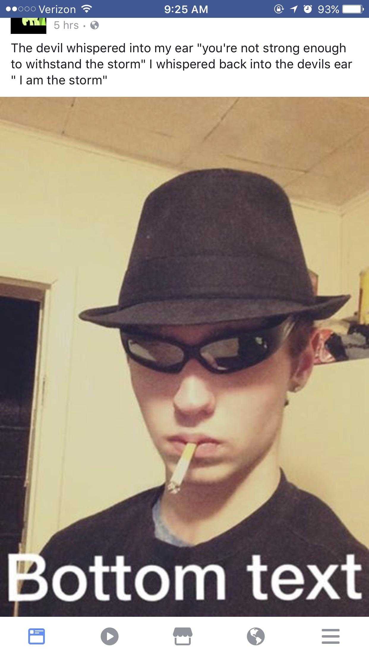 man with a hat and sunglasses smoking a cigarette