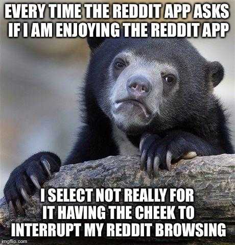 a bear that is sitting on a log with the caption of a text that reads, every time the