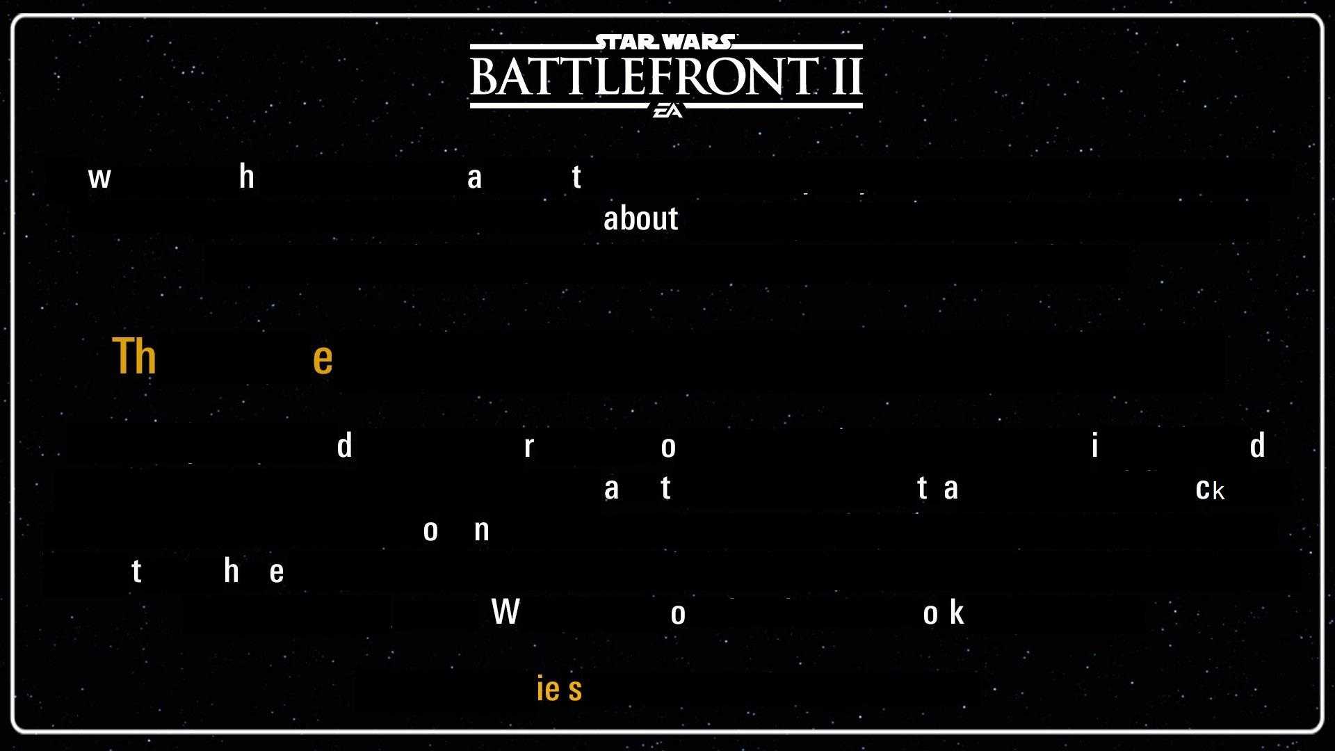 a close up of a keyboard with a star wars battlefront theme