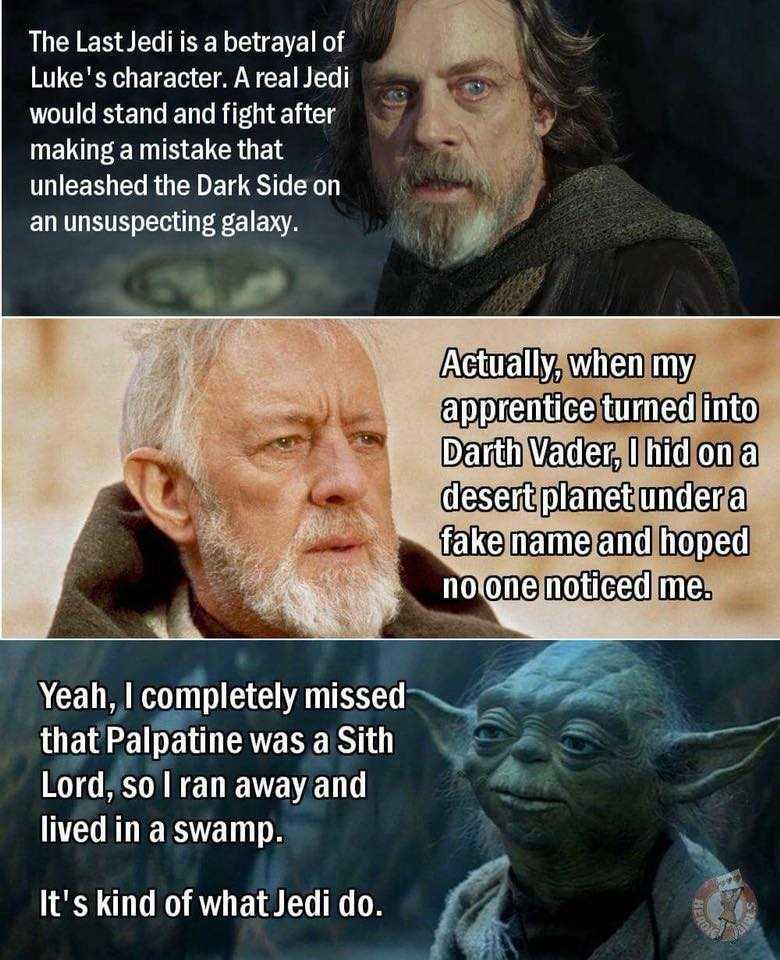 a picture of a star wars meme with a yoda quote