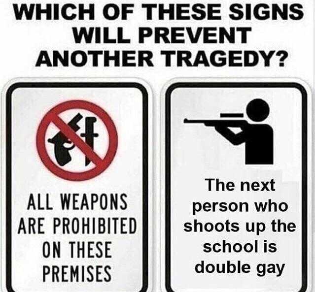 there are two signs that say which of these signs will prevent another tragedy?