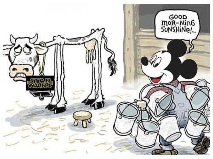 cartoon of a cow and a cow with a sign saying good morning sunshine