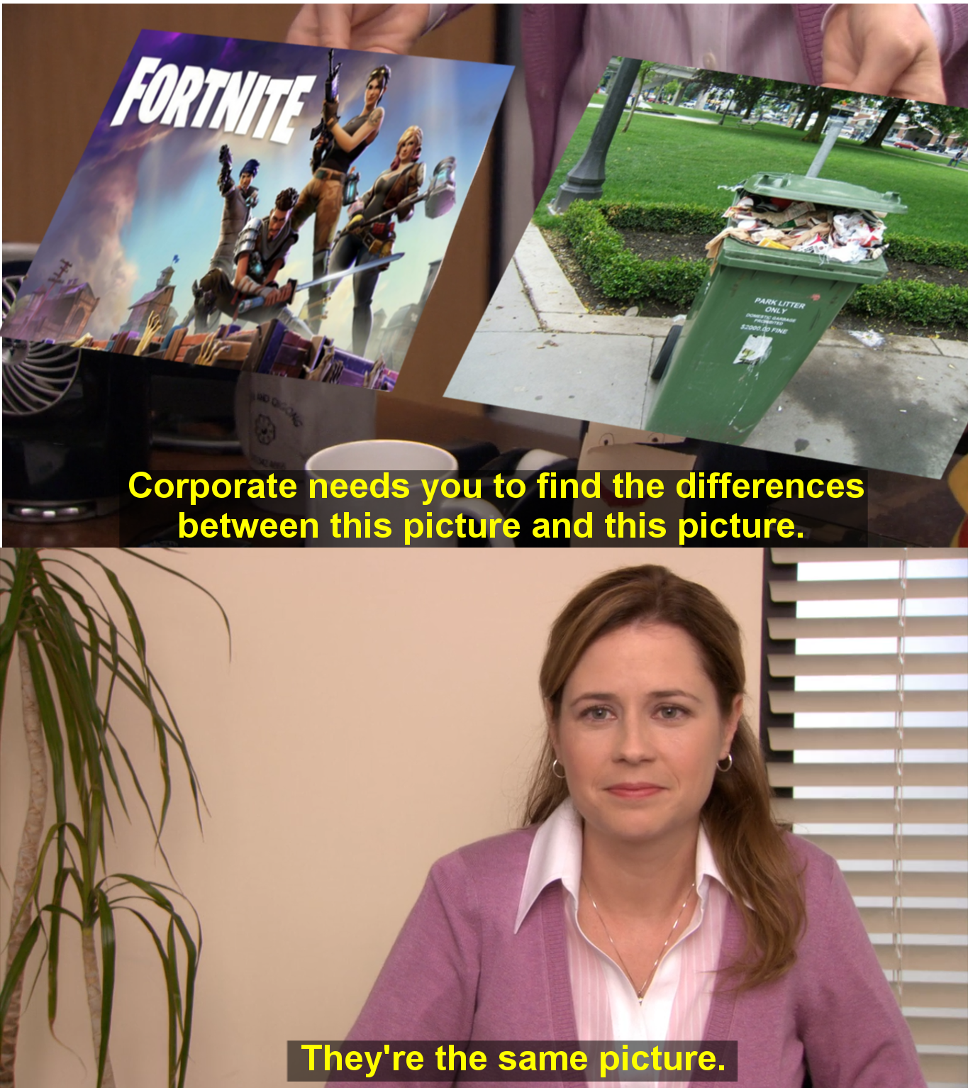 image of a woman sitting in front of a picture of a game