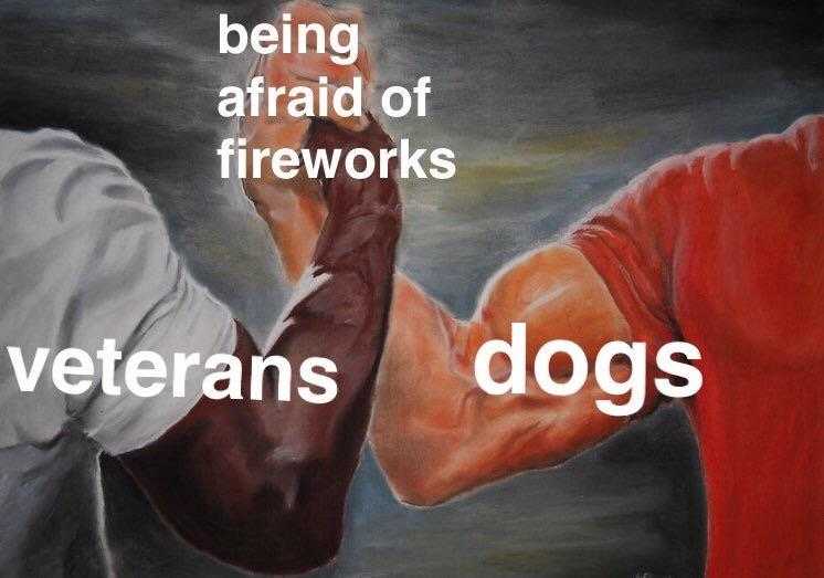 painting of two men holding hands with the words being afraid of fireworks