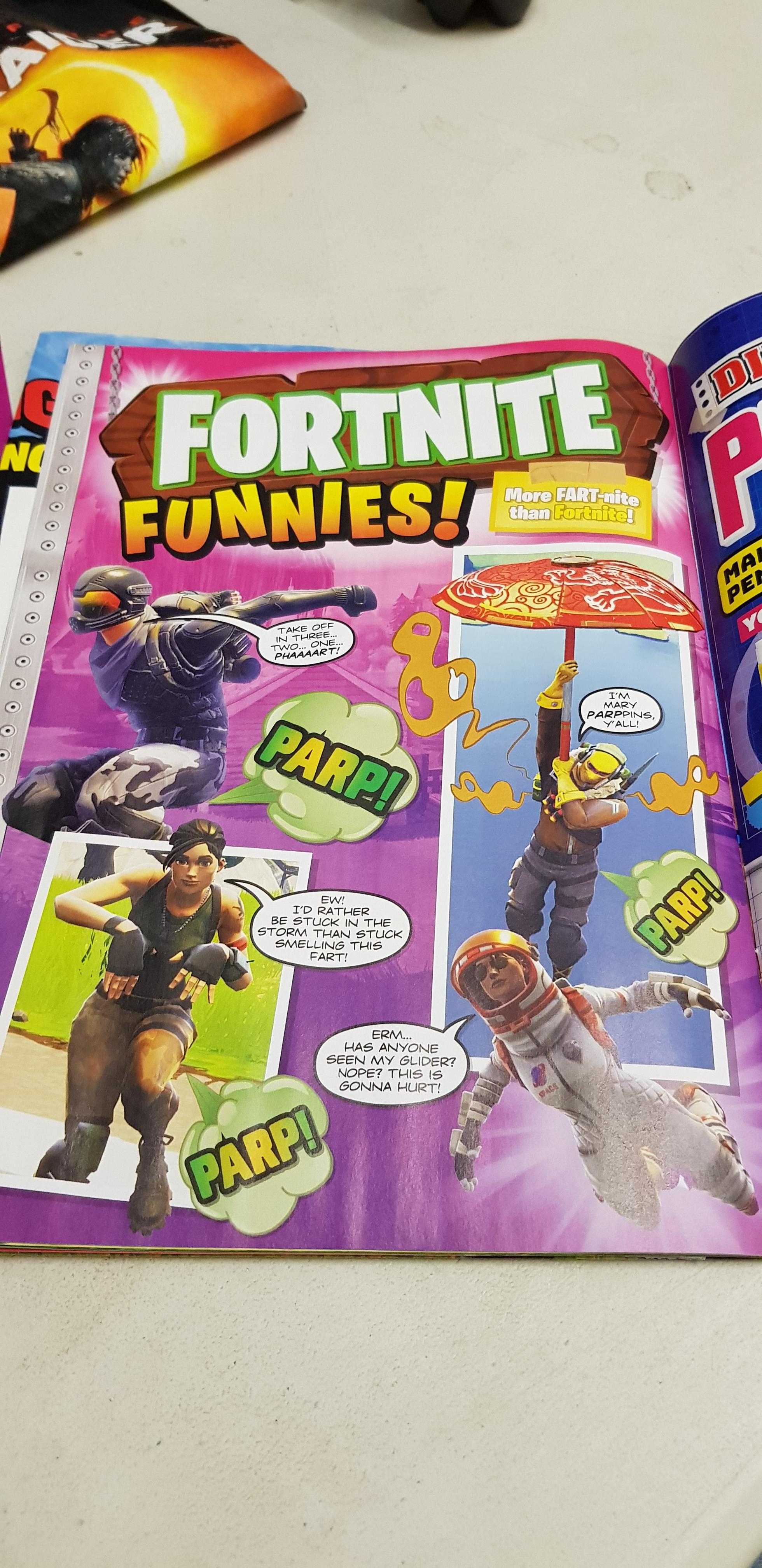 a close up of a magazine with a cartoon character on it