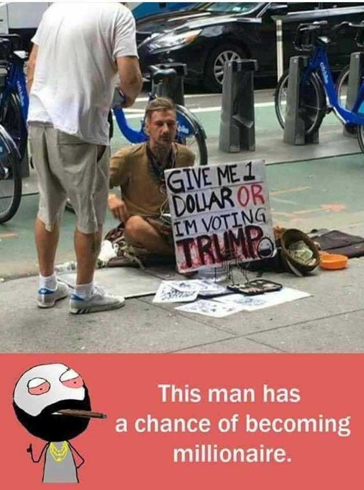 there is a man sitting on the ground with a sign