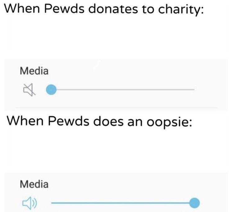 a screenshot of a cell phone with a text box that says, when pews donate to charity