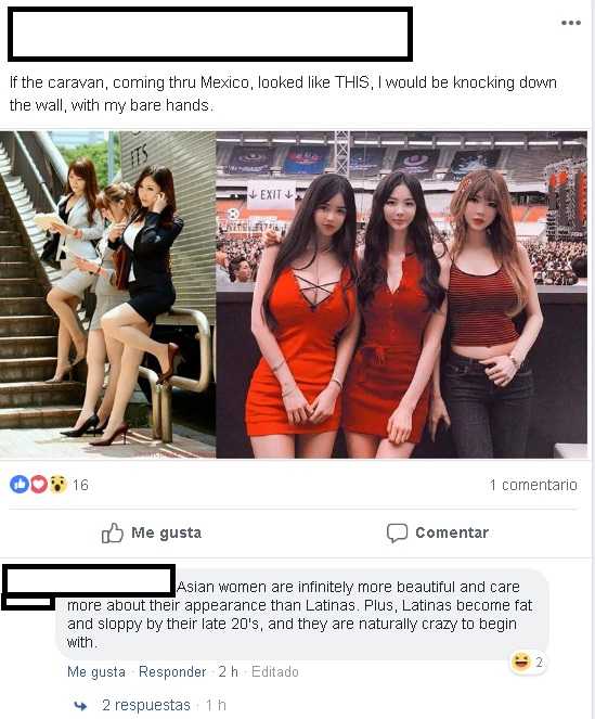 a screenshot of a facebook post with a picture of three women