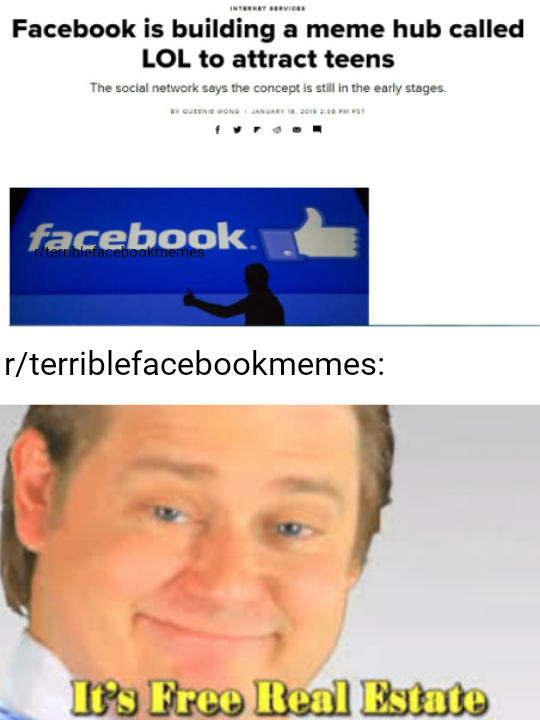 a man in a tie is smiling and holding a facebook logo