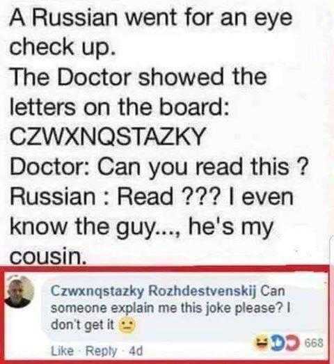 a text message from a russian man who is asking to his doctor