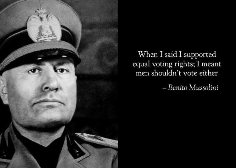 a black and white photo of a man in uniform with a quote