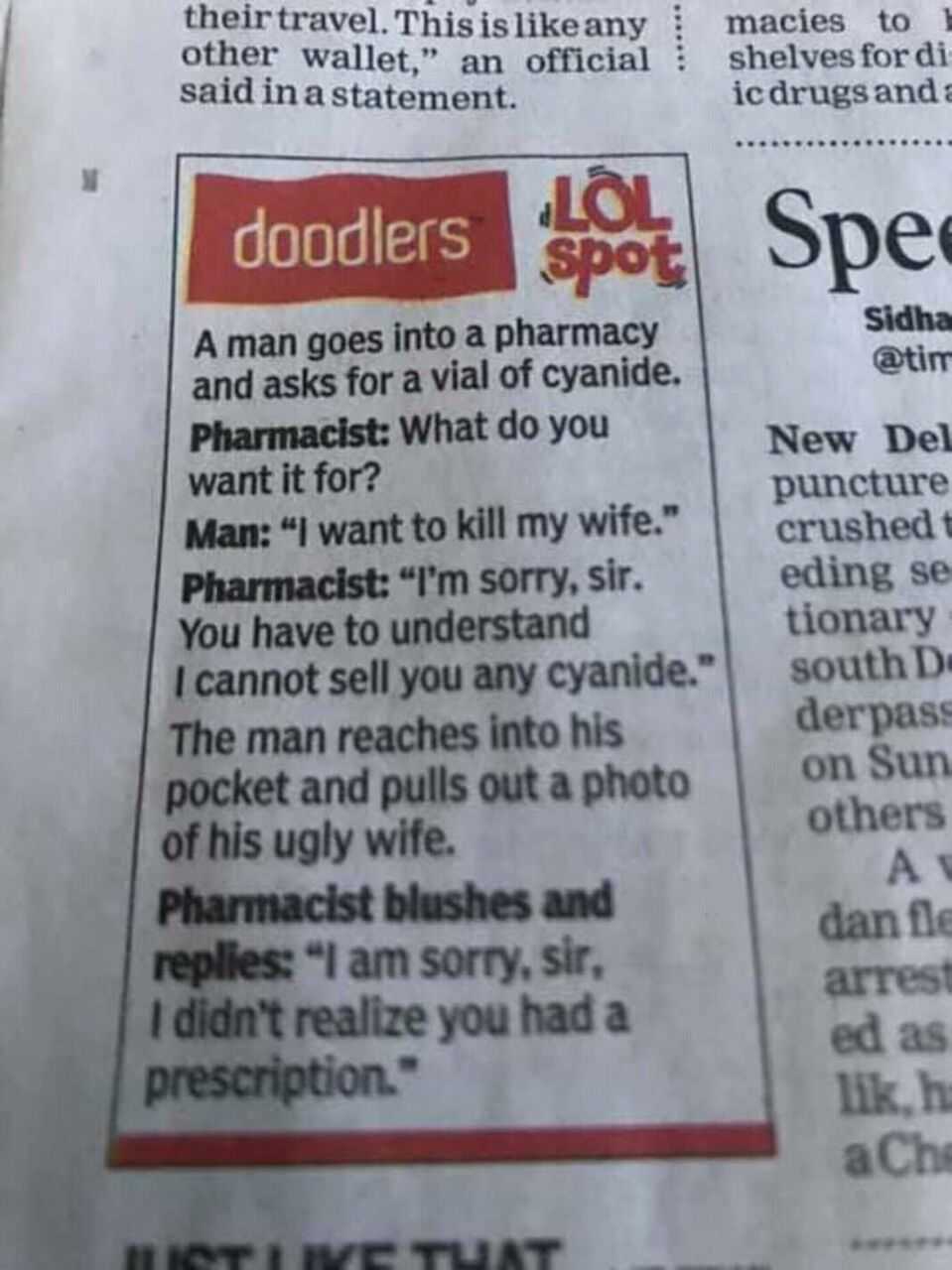 newspaper article about a man who is selling a pharmacy