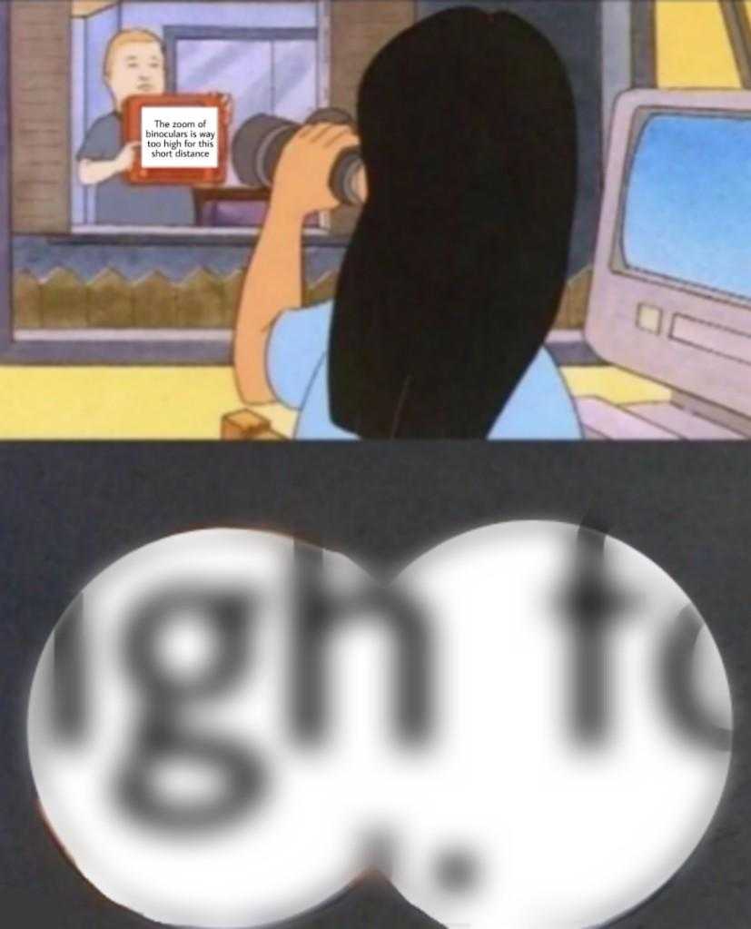 a cartoon picture of a woman with a sign that says gn it