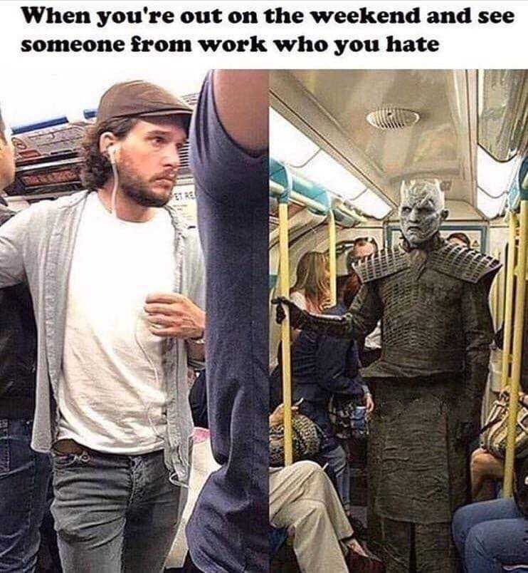 there are two pictures of a man on a subway with a hat on