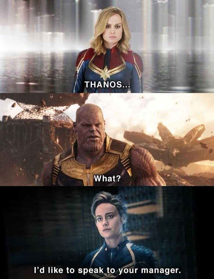 thanos what? i like to speak to your manager