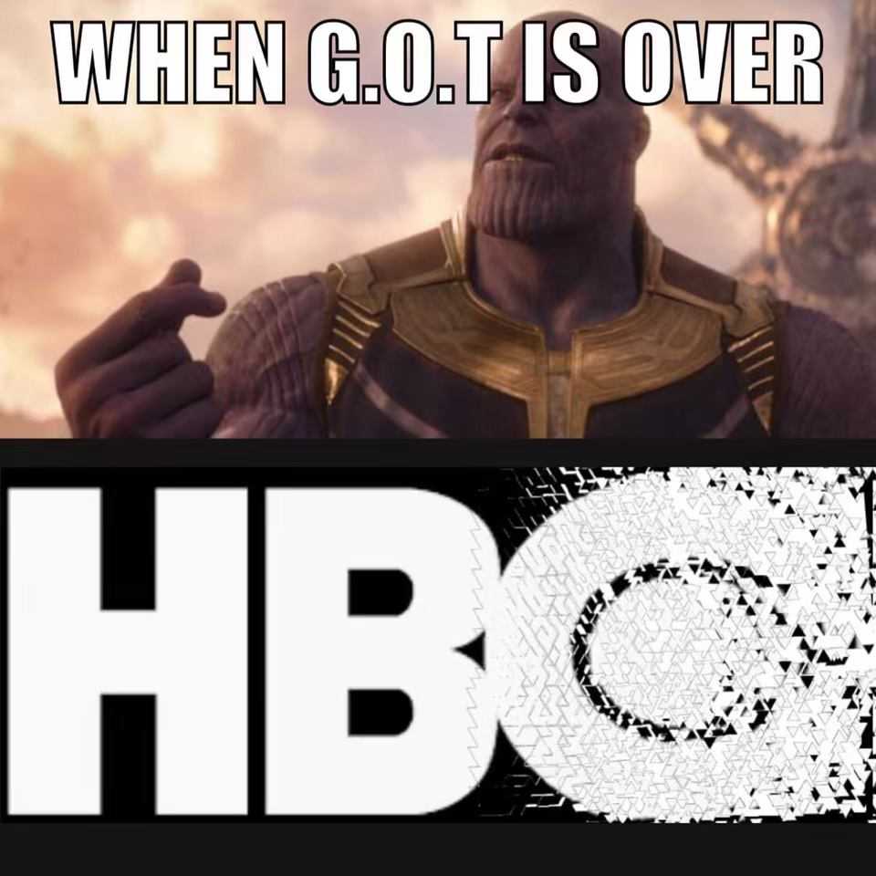 thanos, the avengers, and hbo when got it over hbo