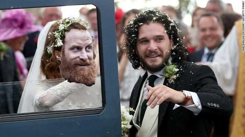 there is a man and woman dressed up in wedding attire