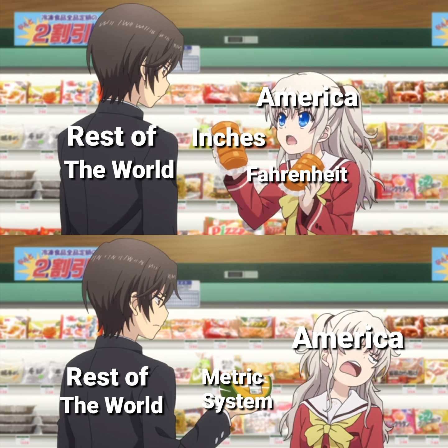 anime memes of the world and america rest of the world