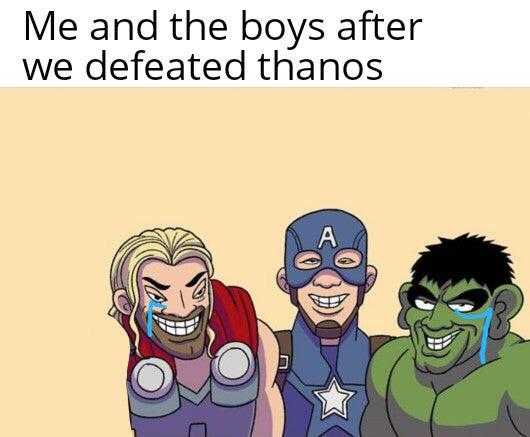 a cartoon of a group of avengers and a man with a beard