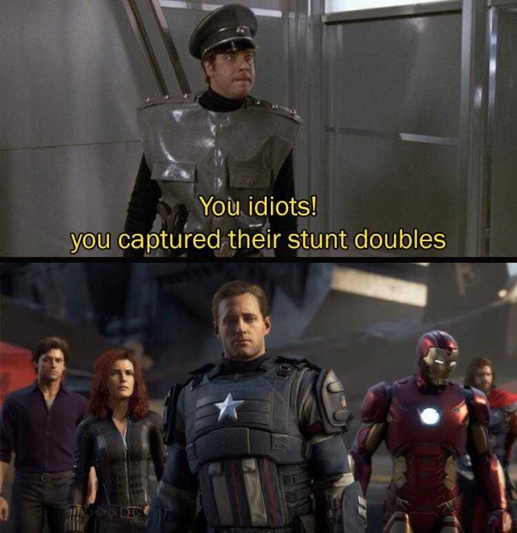 avengers meme with caption of captain america and the avengers