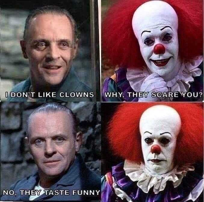 a bunch of clowns are shown in a series of pictures