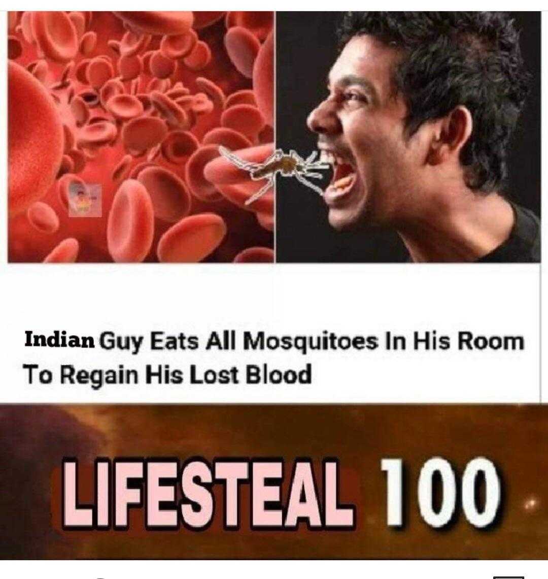 a close up of a man eating a piece of food with a spoon