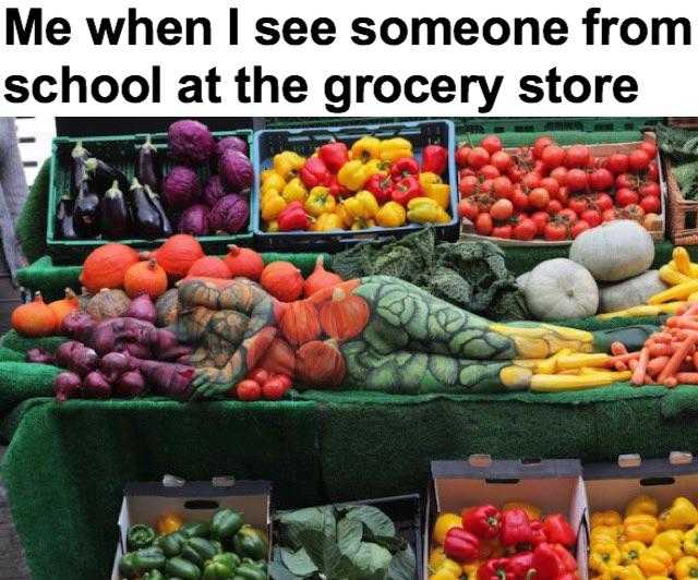 there are many different types of vegetables on display at a market