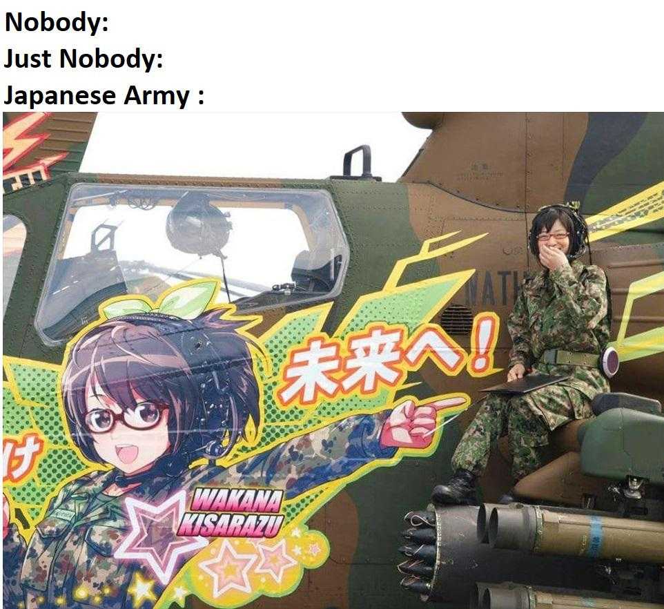 image of a soldier sitting on a tank with a japanese army sign