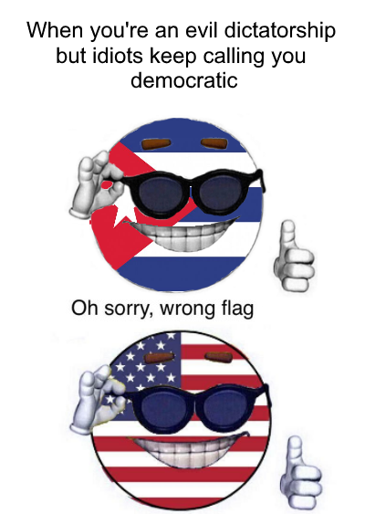 a cartoon picture of a puerto rican flag with a thumbs up and a thumbs up