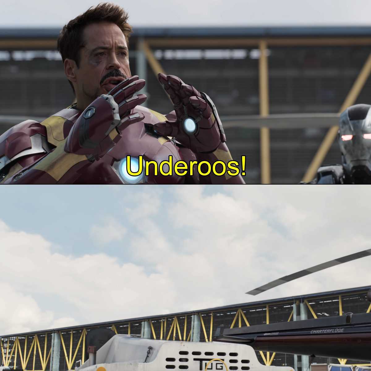 avengers meme of a man in a suit and a car