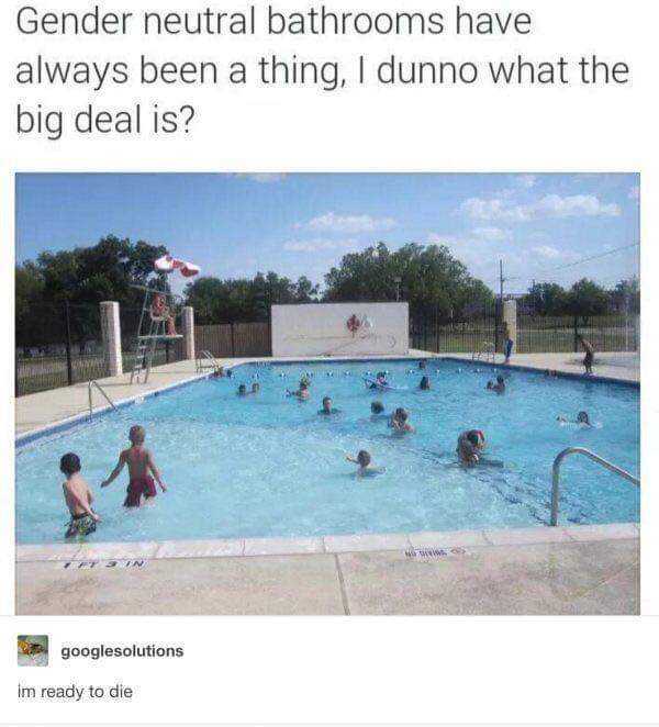 image of a pool with people in it and a man standing in the water