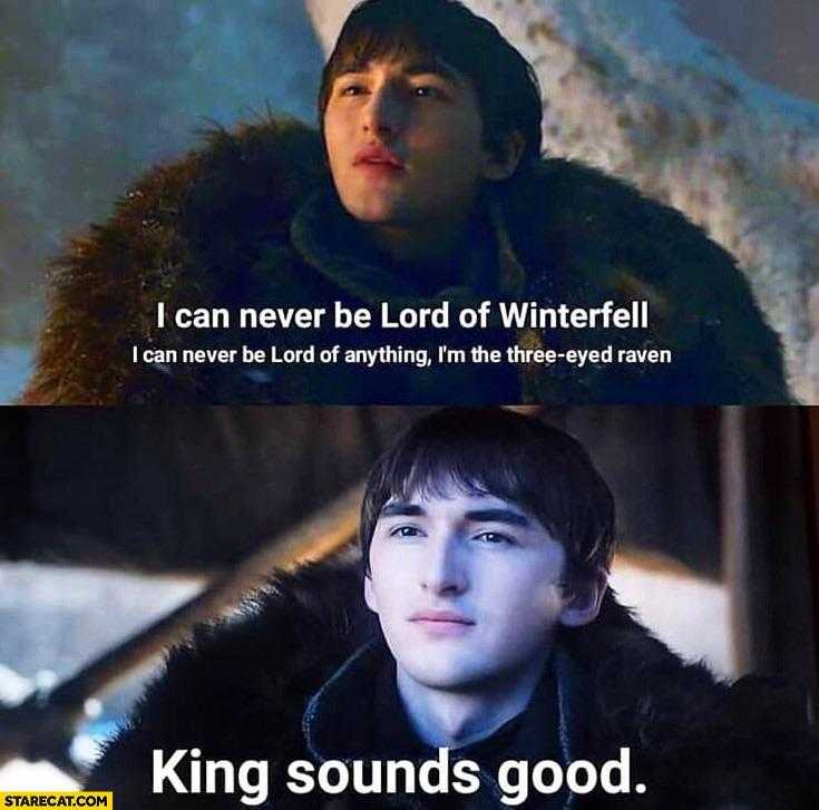 a picture taken from a game of thrones meme of a man in a fur coat