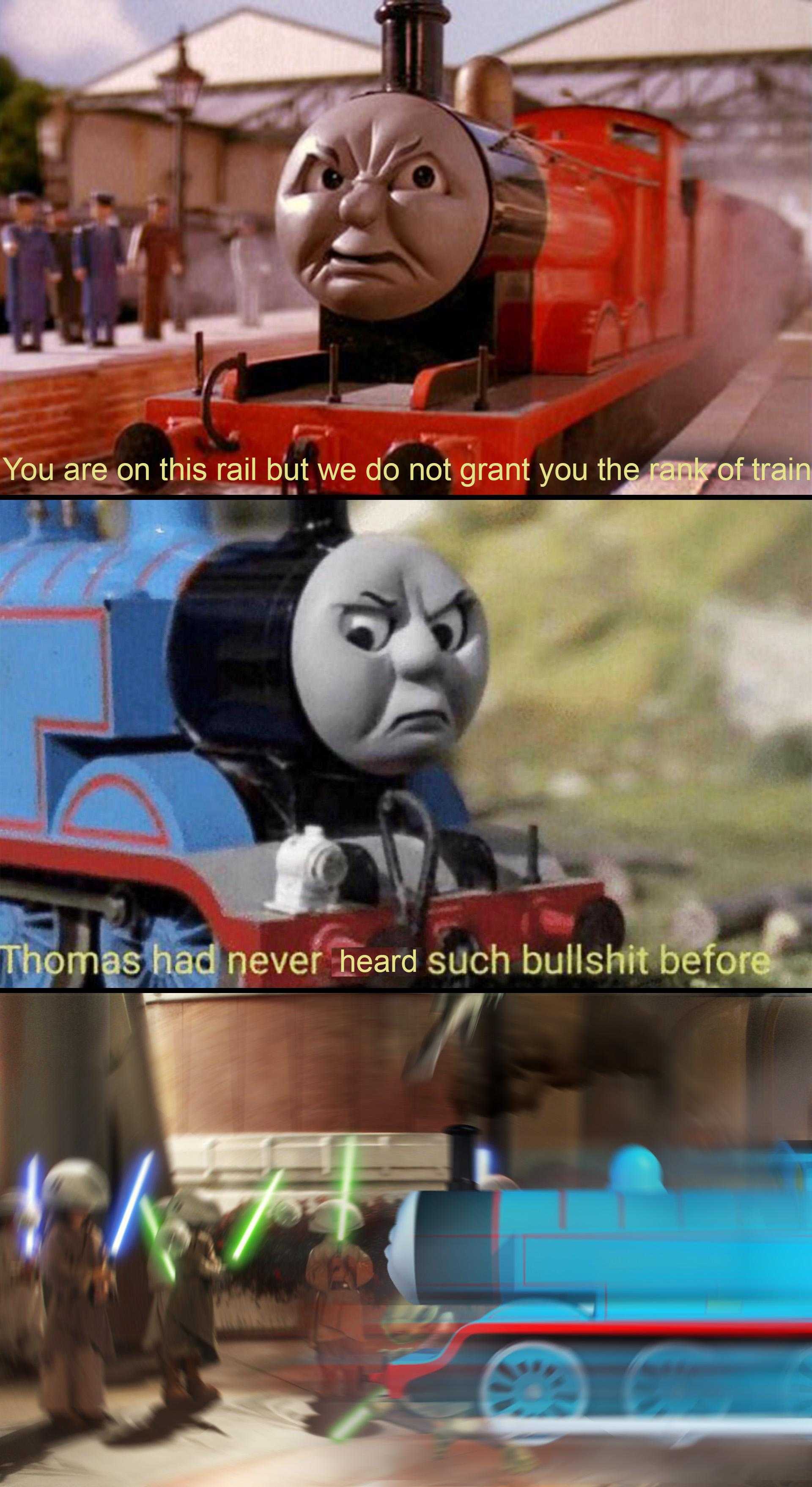 there are two pictures of thomas the tank engine and a train