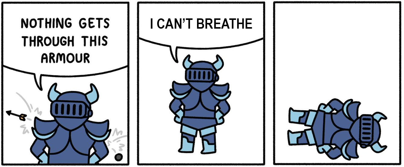 a comic strip with a cartoon of a knight and a knight