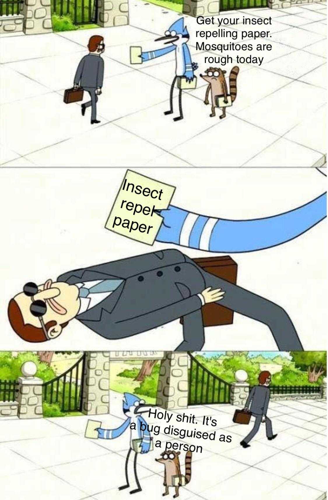 cartoon of a man in a suit and tie holding a sign that says respect paper paper