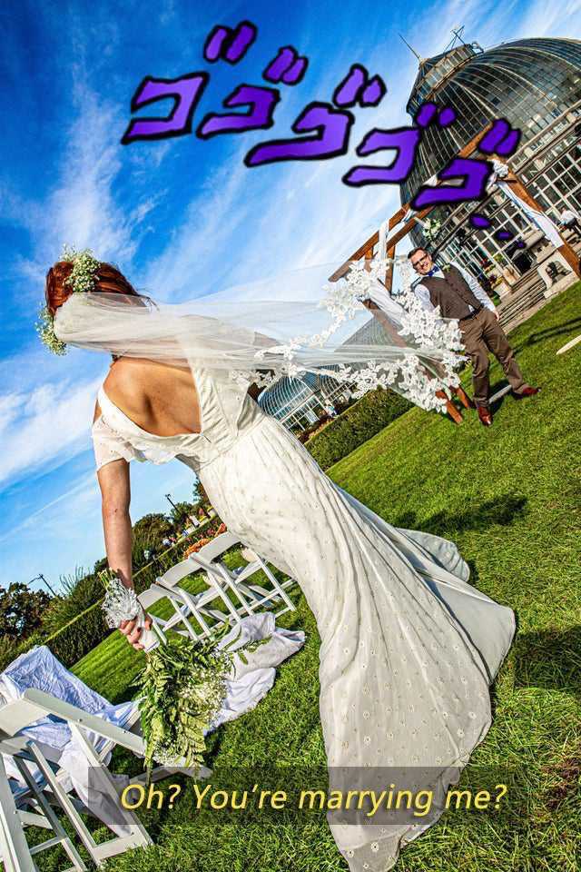 a woman in a wedding dress is walking down a lawn