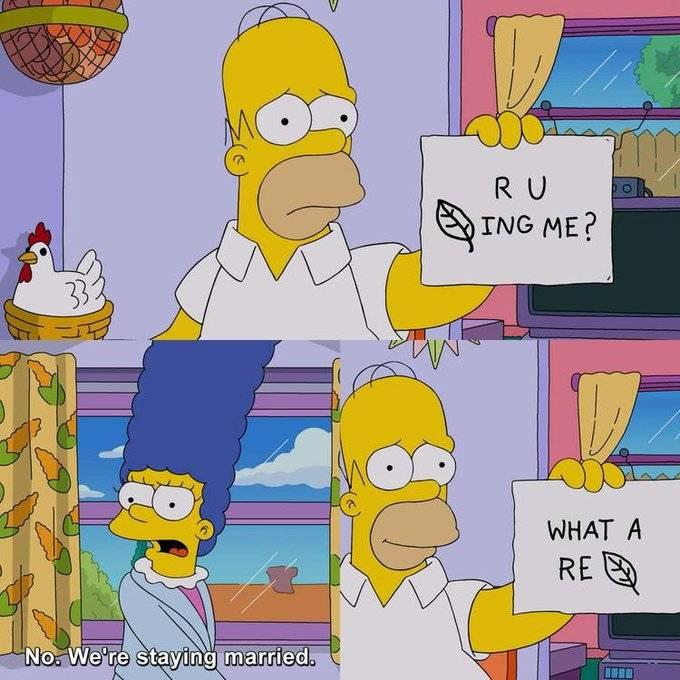 simpsons saying that he is not going to be a chicken