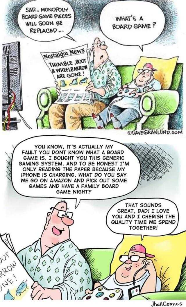 cartoon of a man sitting on a couch with a newspaper in his lap