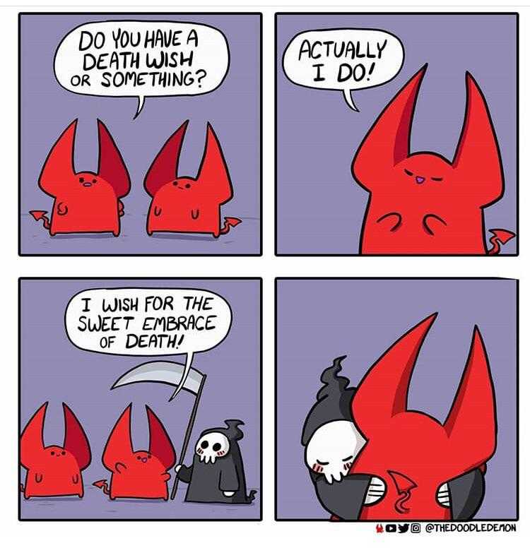 a cartoon of a comic strip with a devil and a devil