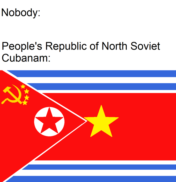 there are two flags with the words people ' s republic of north korea and the flag of cuba