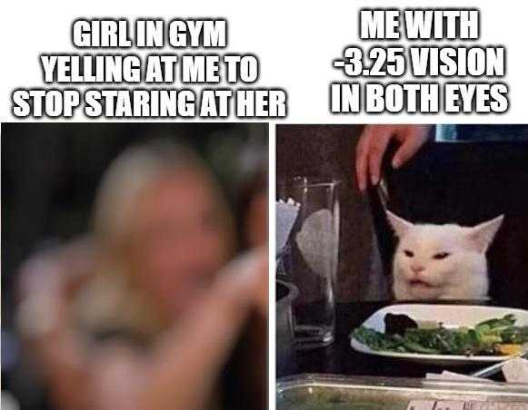 araffe meme of a woman eating a salad and a cat